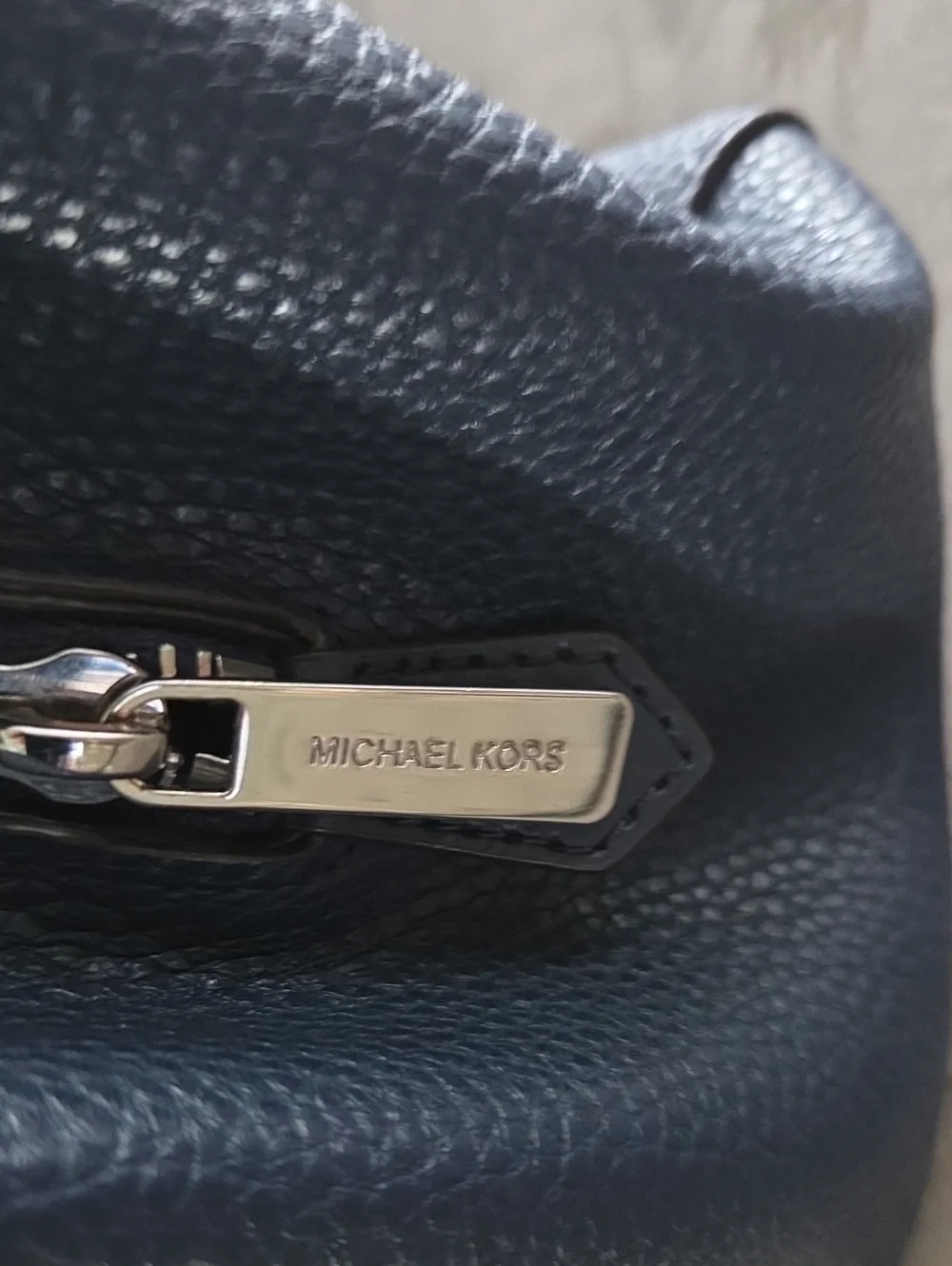 Michael Kors Navy Leather Satchel Bag Medium